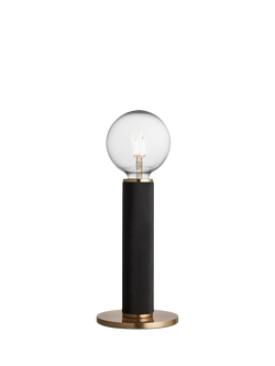 Industville Knurled Edison Table Lamp, Brass/Black