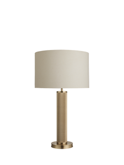Industville Knurled Pillar Table Lamp, Brass, Brass
