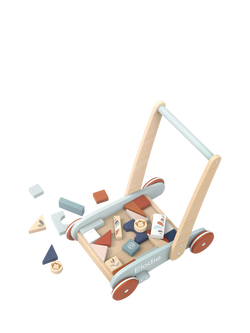 Babyblooms Personalised Wooden Baby Block Walker, Multi
