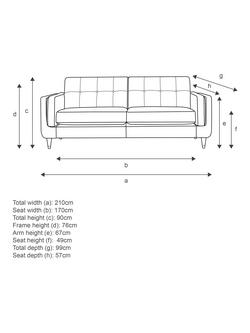 G Plan Vintage The Seventy Six Large 3 Seater Sofa - view 2, Aquaclean Calor Ginger