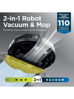 Shark RV2620WAUK Matrix Plus 2-in-1 Self-Empty Robot Vacuum & Mop, Black Silver - view 2, Black Silver