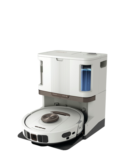 Shark RV2800ZEUKWH PowerDetect NeverTouch Pro 2-in-1 Robot Vacuum Cleaner & Mop, White Mocha, White Mocha