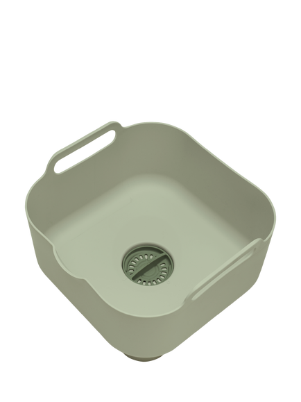 ReBorn Recycled Plastic Washing Up Bowl, 9L, Sage Green