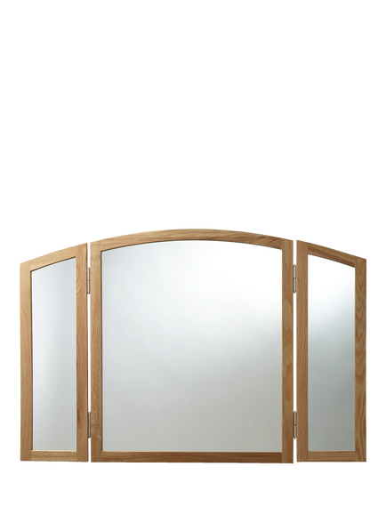 John Lewis OUTLET Essence Gallery Mirror, Like New, Oak, Oak