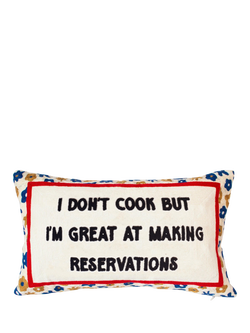 The Pillow Drop I Don't Cook Cushion, Multi, Multi Multi