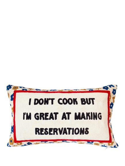 The Pillow Drop I Don't Cook Cushion, Multi, Multi Multi
