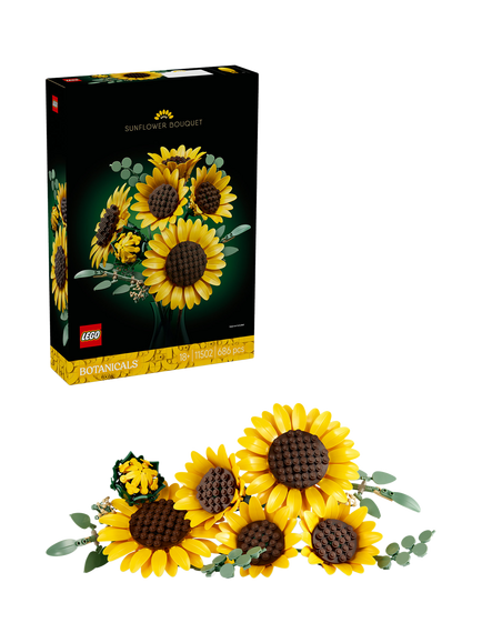 LEGO Botanicals 11502 Sunflower Bouquet Artificial Flowers Building Set, Multi