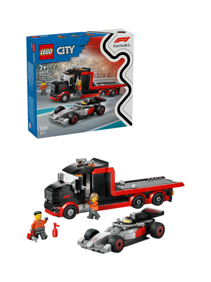 LEGO City 60493 F1 Display Truck with Audi F1 Race Car Toy, Multi