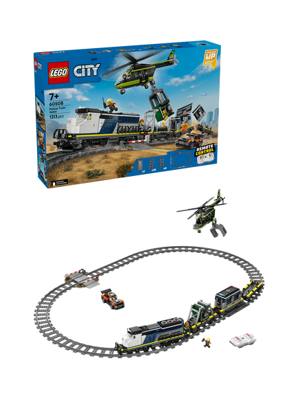 LEGO City 60508 Police Train Heist Building Toy, Multi