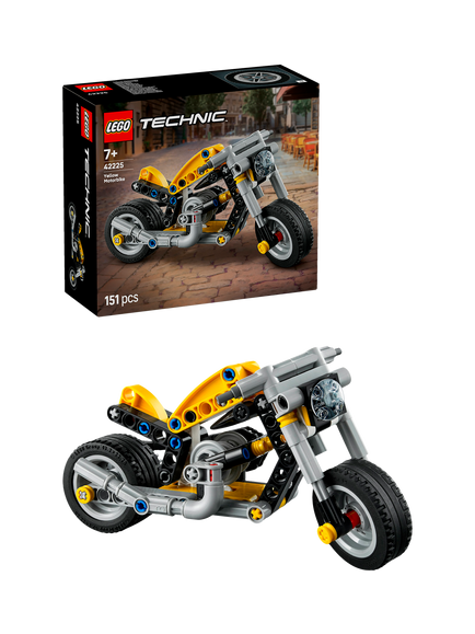 LEGO Technic 42225 Yellow Motorbike Toy, Multi