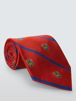 Ralph Lauren Elephant Crest Woven Pure Silk Tie, Orange, Orange