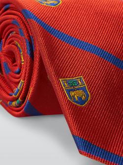 Ralph Lauren Elephant Crest Woven Pure Silk Tie, Orange - view 2, Orange