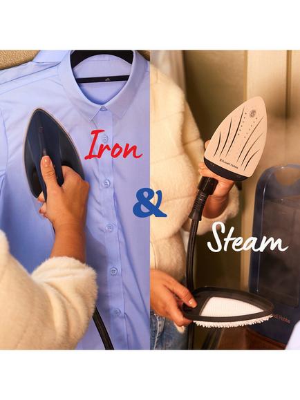 Russell Hobbs Steam Genie Maestro 2-in-1 Handheld Steamer, Blue - view 2, Blue