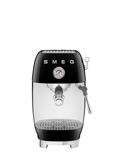 Smeg ECF03BLUK Espresso Coffee Machine with Cold Brew, Black, Black