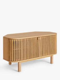 John Lewis Slatted Small Sideboard/TV Stand, Natural, Oak