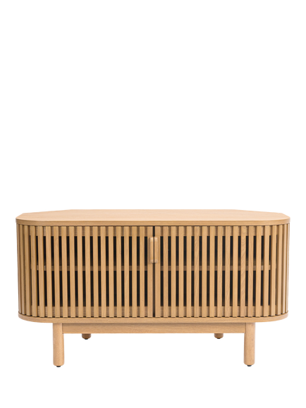 John Lewis Slatted II Corner TV Unit, Oak