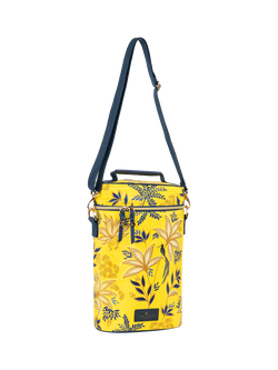 Sara Miller Anniversary 2 Bottle Picnic Cooler Bag, 2L, Yellow - view 2, Yellow