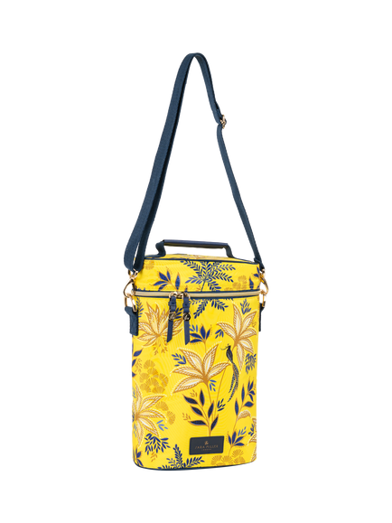Sara Miller Anniversary 2 Bottle Picnic Cooler Bag, 2L, Yellow - view 2, Yellow