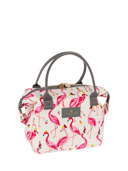 Sara Miller Flamingo Convertible Lunch Cooler Bag, 8L, Pink, Multi