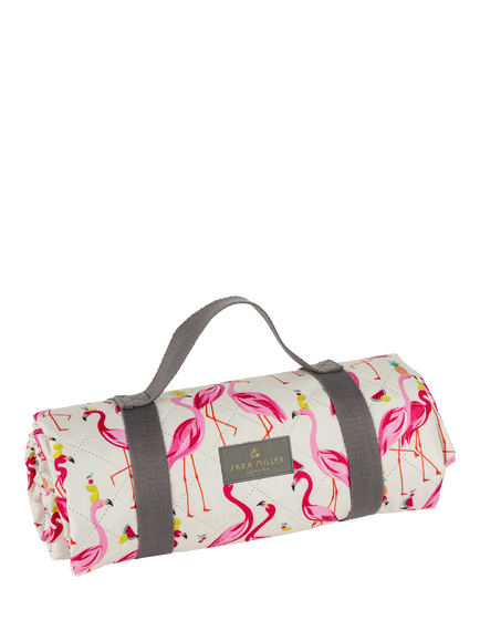 Sara Miller Flamingo Extra Large Picnic Rug, Pink, Multi