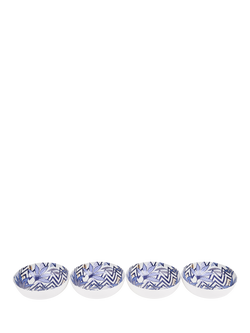 Sara Miller Anniversary Plastic Picnic Bowl, Set of 4, 18.7cm, Blue - view 2, Multi