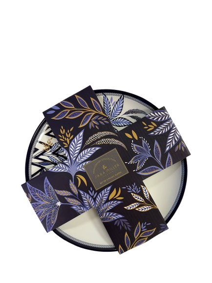 Sara Miller Anniversary Plastic Picnic Plate, Set of 4, 25cm, Blue - view 2, Multi