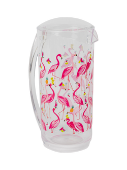 Sara Miller Flamingo Plastic Picnic Jug, 2L, Pink - view 2, Multi
