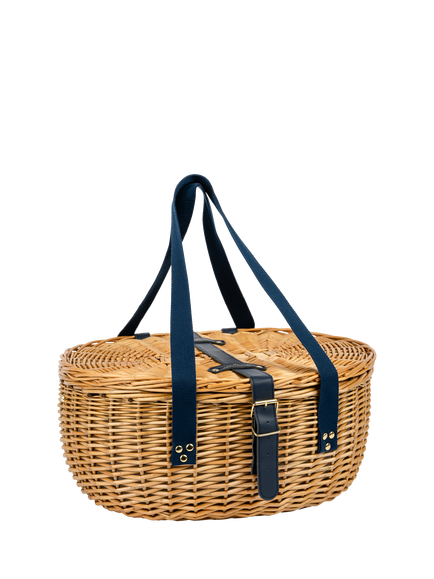 Sara Miller Anniversary 4 Person Filled Wicker Picnic Hamper, Natural, Natural
