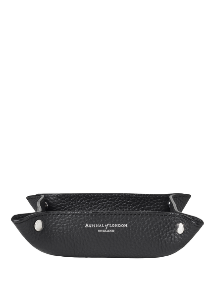 Aspinal of London Medium Soft Leather Tidy Tray, Black - view 2, Black