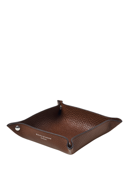 Aspinal of London Medium Soft Leather Tidy Tray, Tobacco, Tobacco