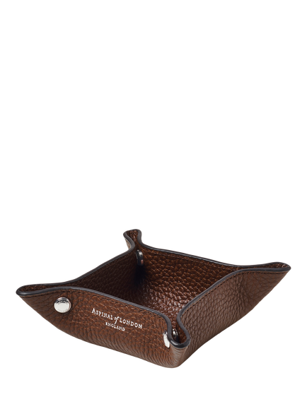 Aspinal of London Mini Soft Leather Tidy Tray, Tobacco, Tobacco