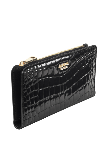 Aspinal of London Mayfair Large Credit Card Wallet, Black - view 2, Black