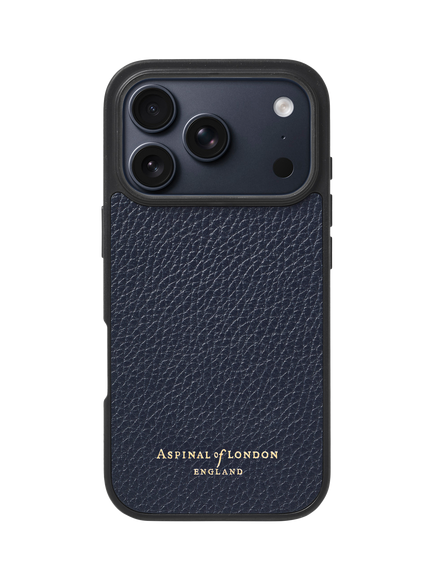 Aspinal of London iPhone 17 Pro Leather Case, Navy