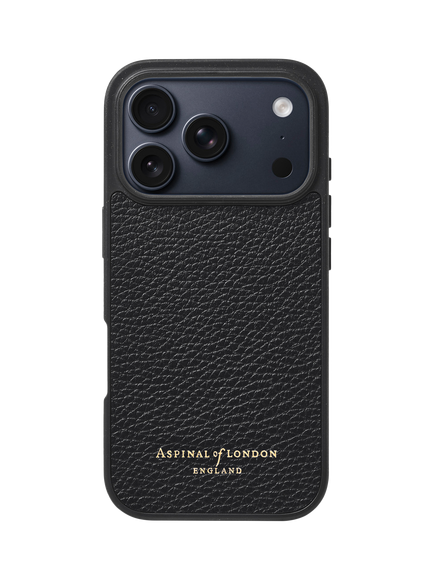 Aspinal of London iPhone 17 Pro Leather Case, Black
