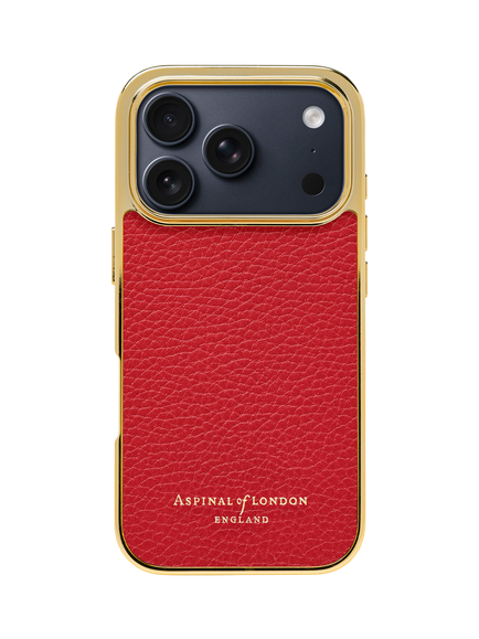 Aspinal of London iPhone 17 Pro Leather Case, Cardinalred, Cardinalred