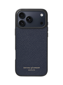 Aspinal of London iPhone 17 Pro Max Leather Case, Navy