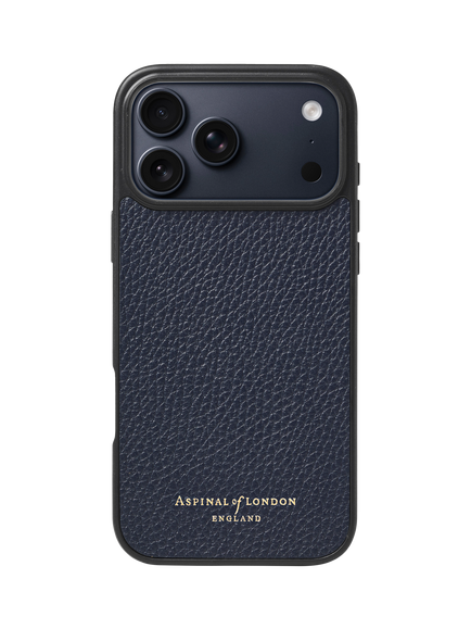Aspinal of London iPhone 17 Pro Max Leather Case, Navy