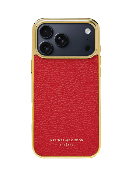 Aspinal of London iPhone 17 Pro Max Leather Case, Cardinalred, Cardinalred