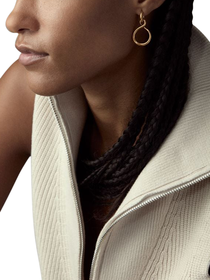 Product image 2 of 3, which shows Dinny Hall Toro Lasso Drop Earrings, Gold