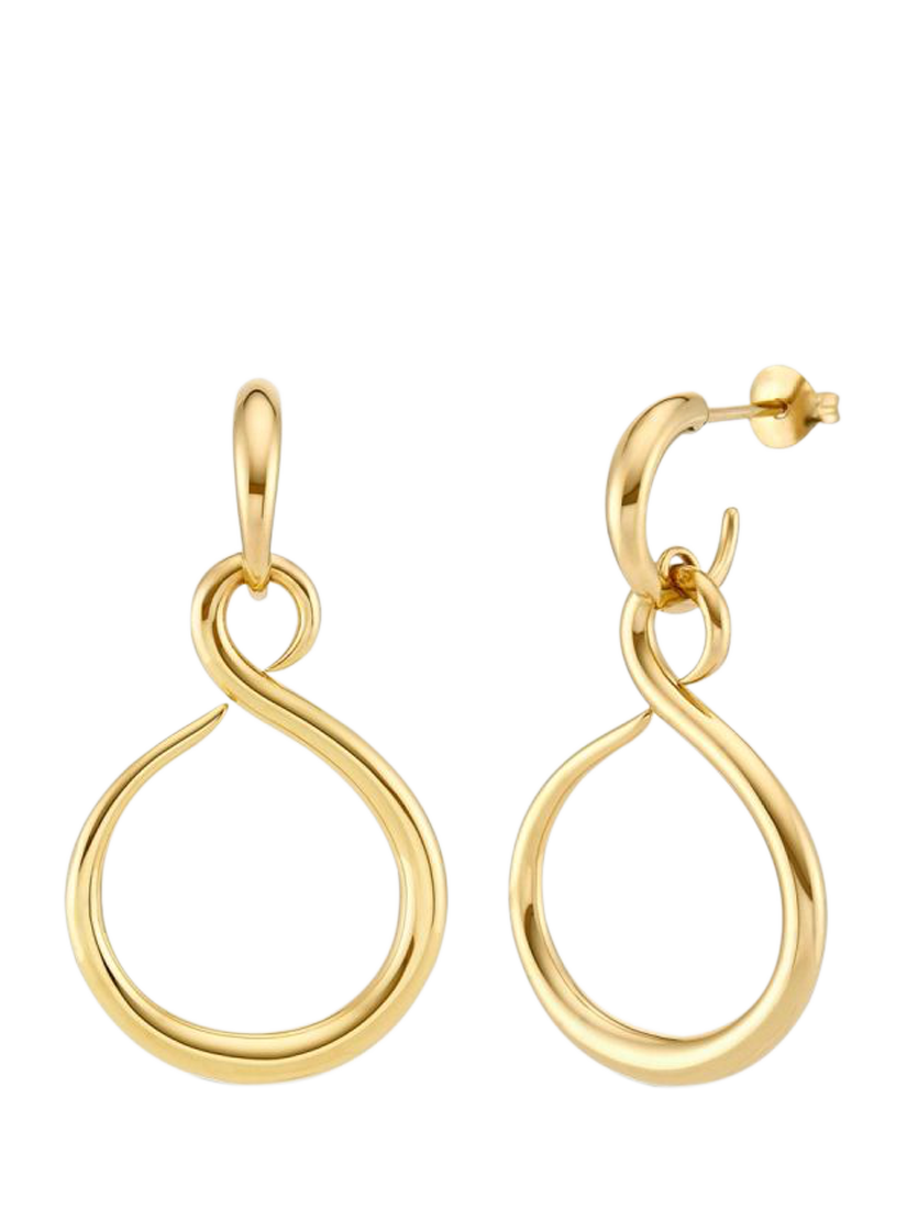 Product image 3 of 3, which shows Dinny Hall Toro Lasso Drop Earrings, Gold