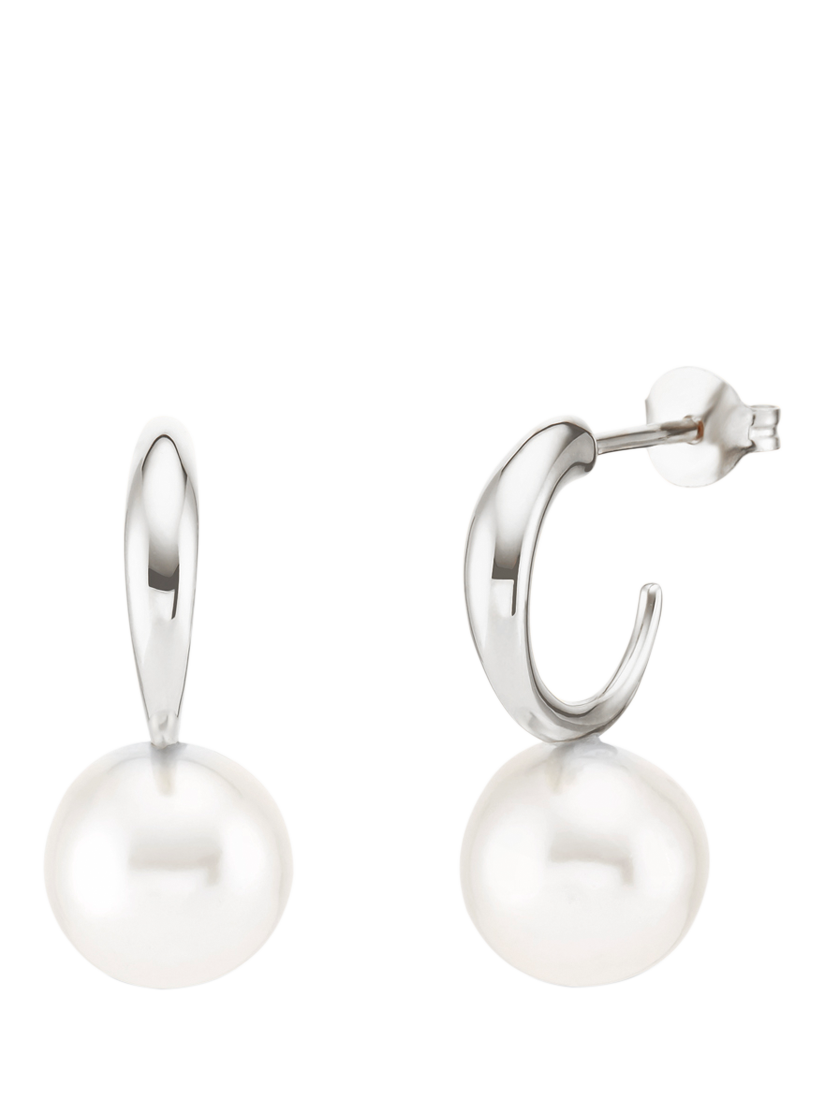 Product image 1 of 2, which shows Dinny Hall Toro Pearl Drop Earrings, Silver