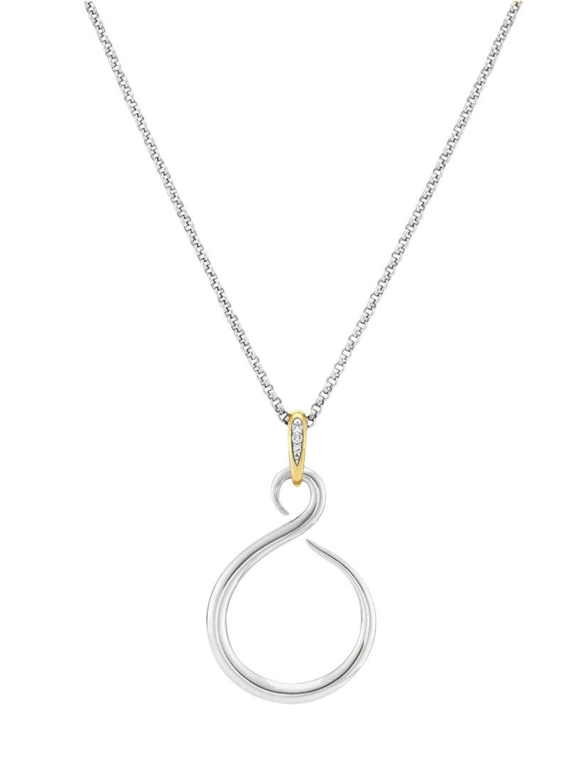 Product image 1 of 3, which shows Dinny Hall Toro Lasso Pendant Necklace, Silver