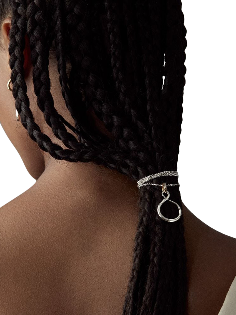 Product image 3 of 3, which shows Dinny Hall Toro Lasso Pendant Necklace, Silver