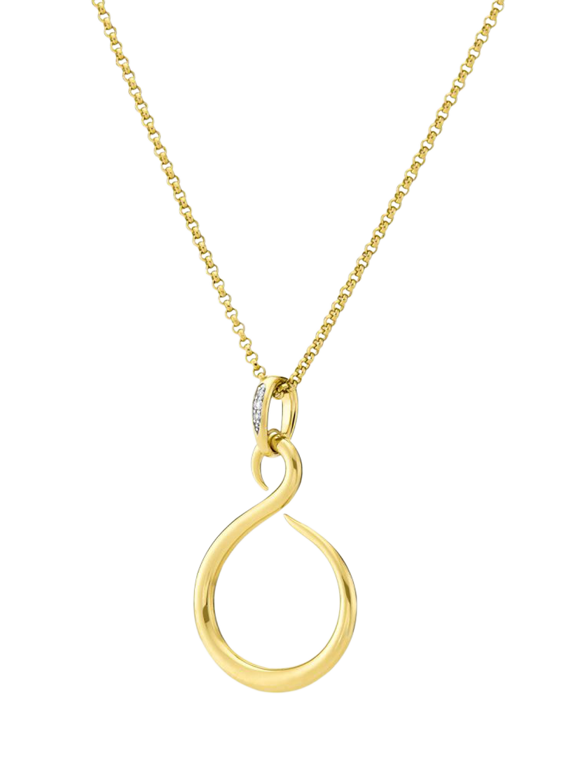 Product image 1 of 3, which shows Dinny Hall Toro Lasso Pendant Necklace, Yellow