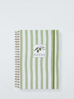 John Lewis A4 Olive Notebook, Green, Green