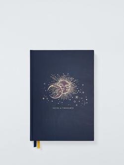 John Lewis B5 Midnight Notebook, Blue, Blue