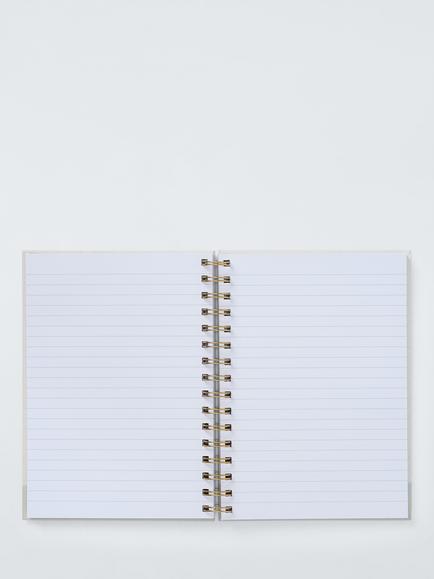 John Lewis A5 Olive Notebook, Green - view 2, Green