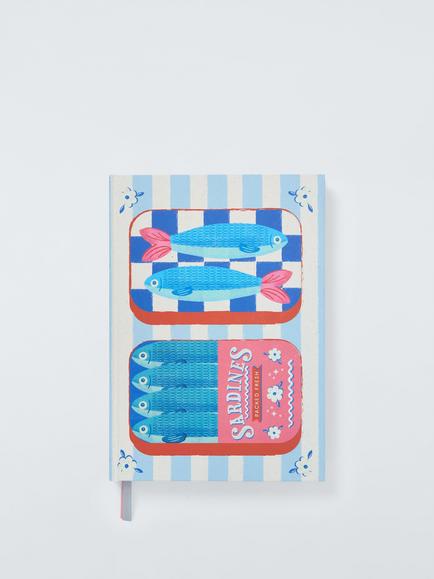 John Lewis B5 Sardine Notebook, Blue, Blue