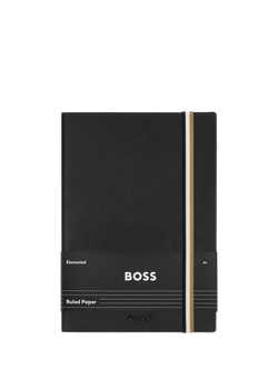 HUGO BOSS A5 Iconic Notebook, Black, Black