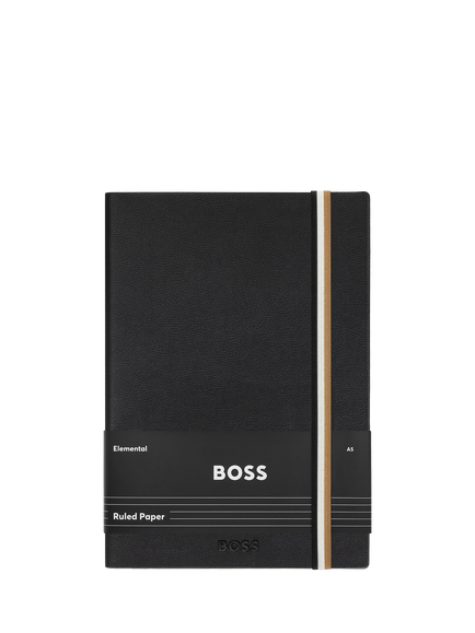 HUGO BOSS A5 Iconic Notebook, Black, Black